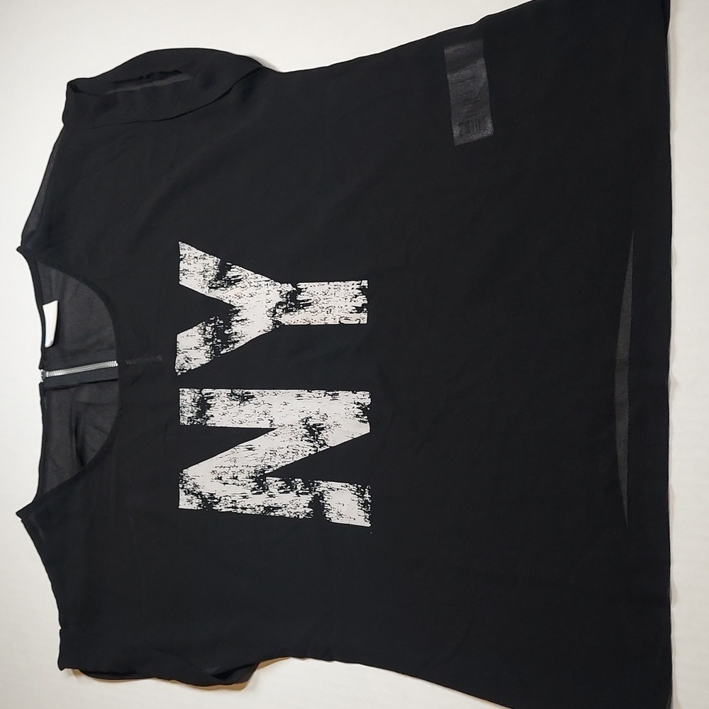 Vila Blouse Small Black Short Sleeve Sade Top NY